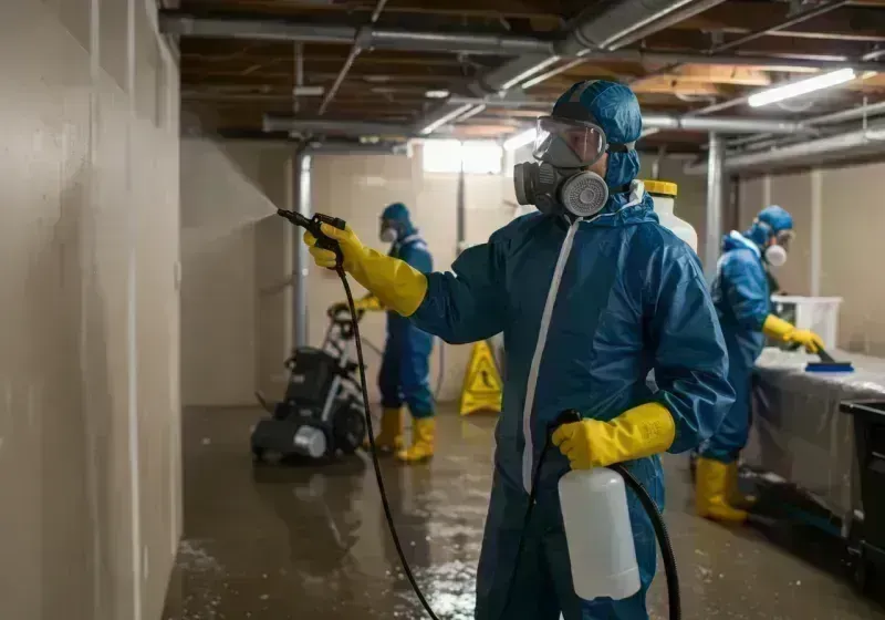 Basement Sanitization and Antimicrobial Treatment process in Frazeysburg, OH